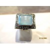 Bague Vintage en Argent et Jaspe bleu