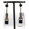 Boucles d'oreilles pendantes Art Déco avec Onyx