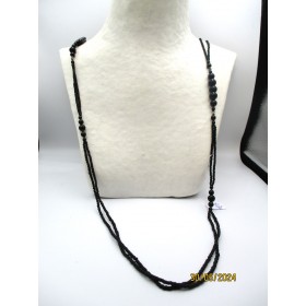 Collier Long Vintage en Onyx