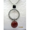 Collier Long en Cornaline et Onyx