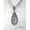 Collier Art Déco en Argent et Améthyste