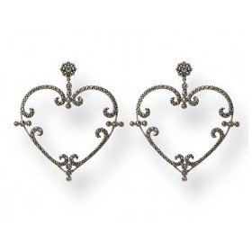 Boucles d'Oreilles Pendantes Vintage en argent