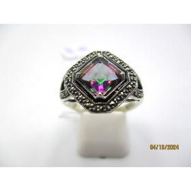 Bague Ancienne en Argent et Quartz