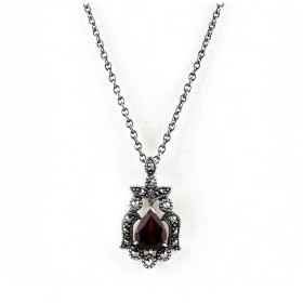 Collier Art Déco en Argent et Grenat