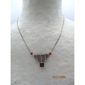 Collier rétro en Cornaline