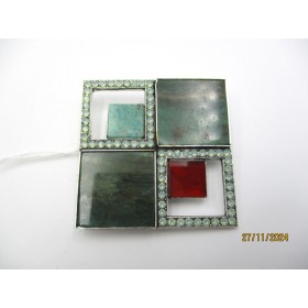 Broche Art Déco avec Pierres de Jaspe