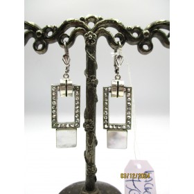 Boucles d'oreilles Vintage Pendantes en Nacre