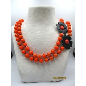 Collier Vintage Sautoir en Résine
