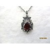 Pendentif Art Déco en Argent et Grenat