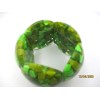 Bracelet Vintage en Résine Verte
