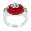 Bague Art Déco en Argent et Cornaline