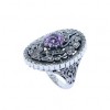 Bague Art Déco en Argent et Améthyste