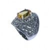 Bague Art déco en Argent et Citrine