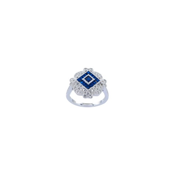 Bague Vintage en Argent et Zirconium