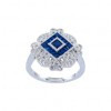 Bague Vintage en Argent et Zirconium