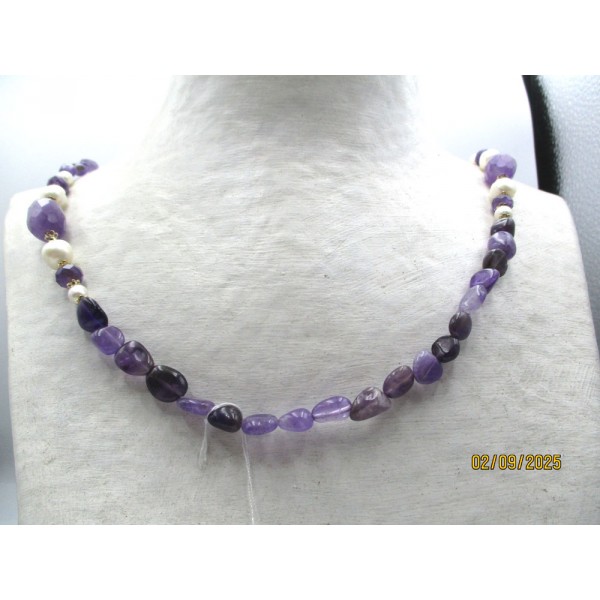 Collier Vintage avec Améthystes