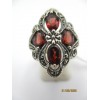 Bague Rétro en Argent et Grenats