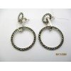 Boucles d'Oreilles Vintage Pendantes en Argent
