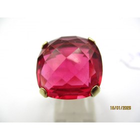 Bague Vintage en Plaqué Or et Zirconium Rose