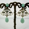 Boucle d'oreille vintage pour femme en pierre pacifique