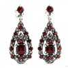 Boucles d'oreilles vintage en argent et grenats