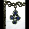 Boucle d'oreille avec pierres en lapis lazuli et pacifique