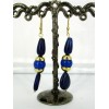 Boucles d'oreilles avec pierres Lapis lazuli