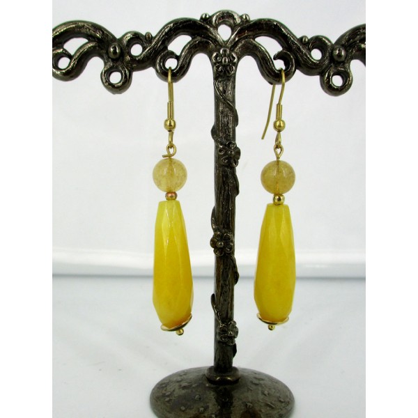 boucles d'oreilles pendantes citrine boucles d'oreilles pendantes citrine