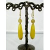 Boucles d'oreilles pendantes en citrine
