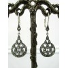 Boucles d'Oreilles Ovale en Argent 925 avec Marcassites