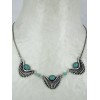 Collier ras du cou art déco avec pierre amazonite
