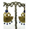 Boucles d'oreilles pampilles avec lapis lazuli