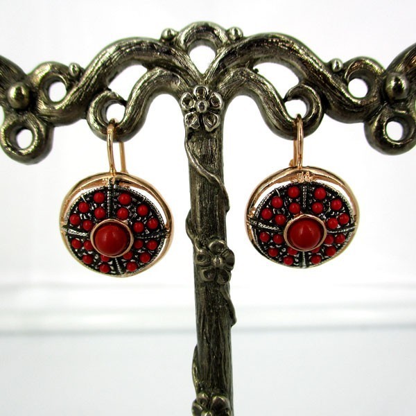 EVER FAITH - Ensemble Collier & Boucles D'oreilles émail Vintage Pour Femme | Bijou Fantaisie élégant