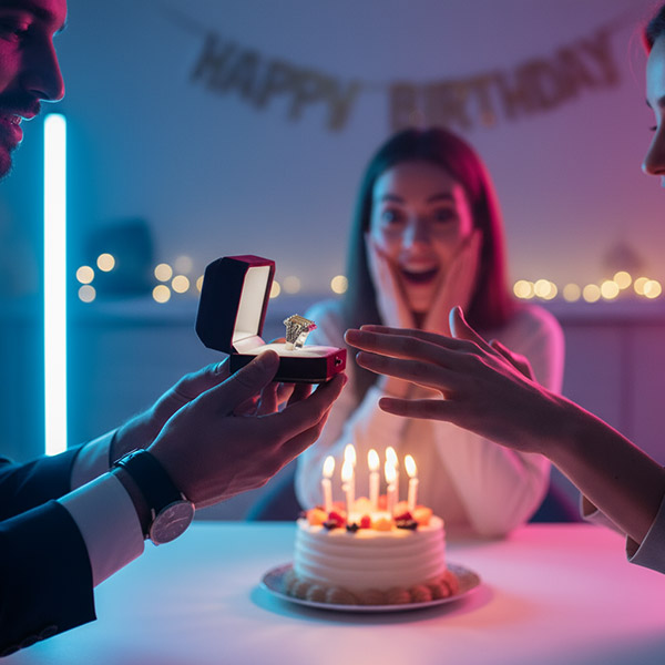 bague en cadeau pour un anniversaire