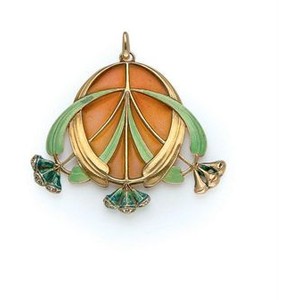 Pendentif art nouveau d'Eugène Feuillatre