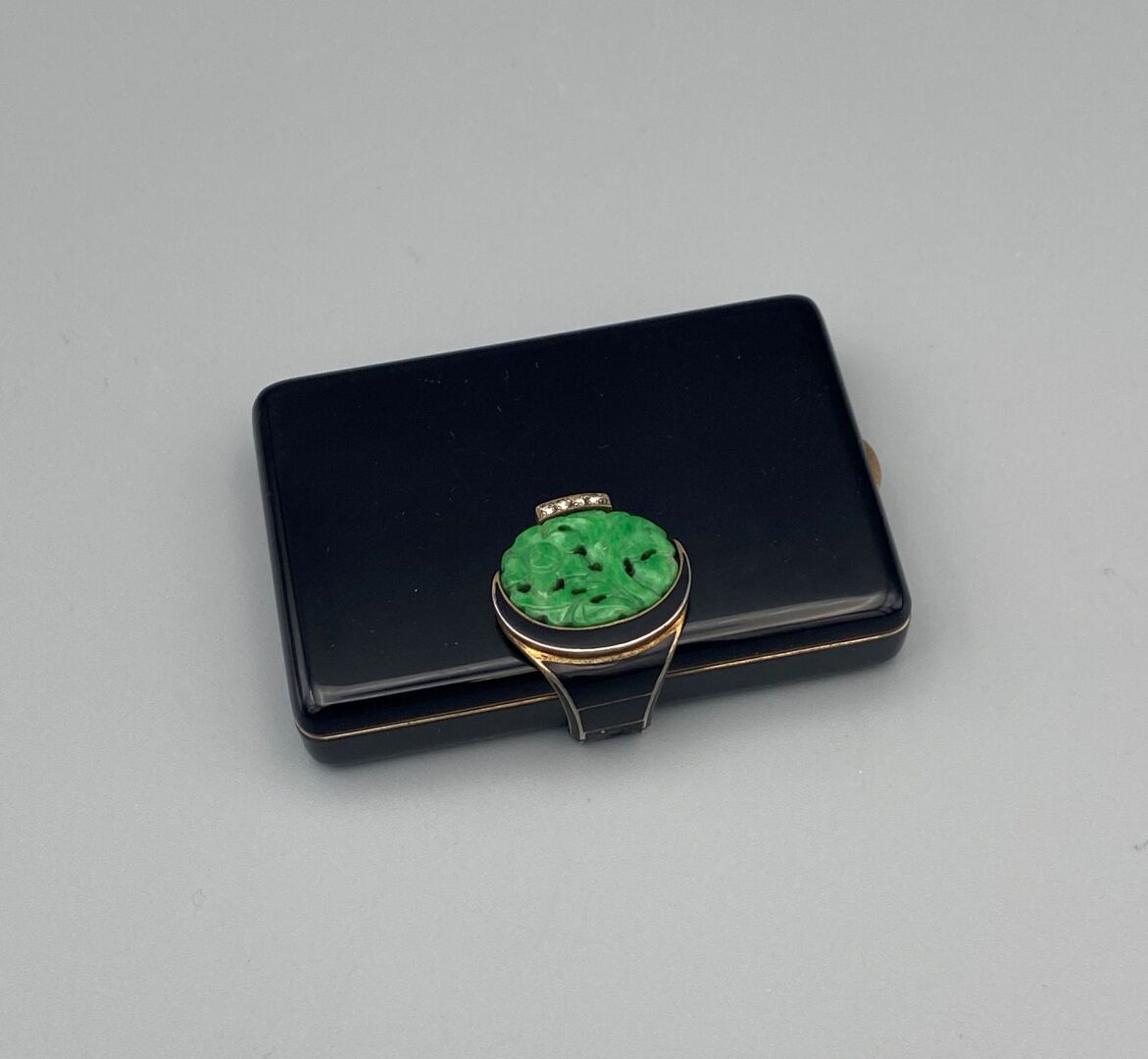 Minaudière en vermeil et émail Mappin and Webb